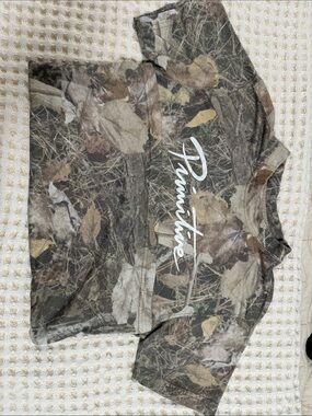 Primitive Camouflage Short Sleeve Tee in Green and Brown